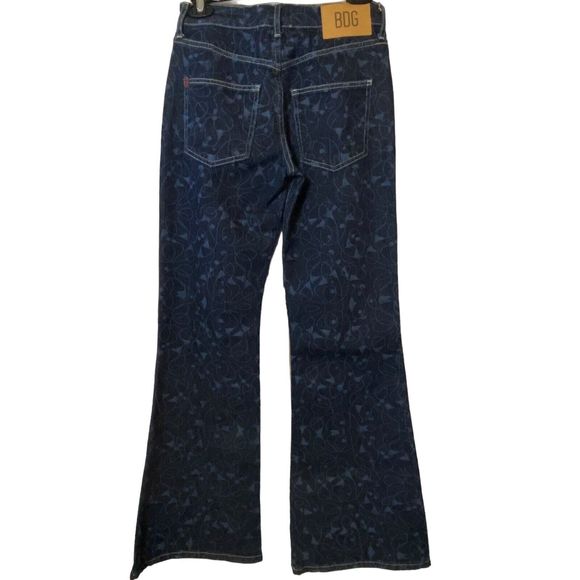 Urban Outfitters BDG Low Rise Flare Jeans Women’s‎ Size 26 Dark Wash Print - Picture 11 of 11